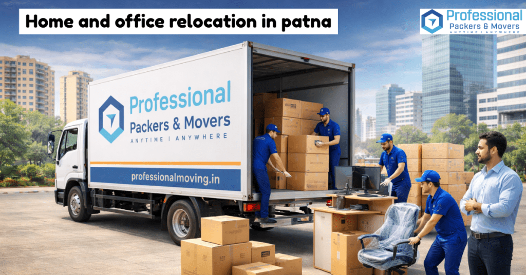 home and office relocation in patna by Professional Packers And Movers